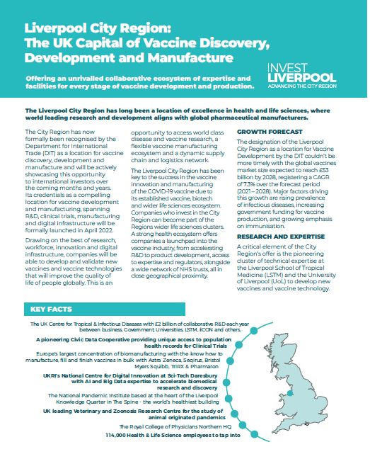 Liverpool City Region -The UK Capital of Vaccine Discovery, Development and Manufacture