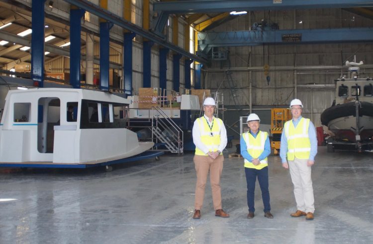 From left, Ben Kerfoot, Andy Phillips and Philip Hilbert at the new MST facility in Bromborough