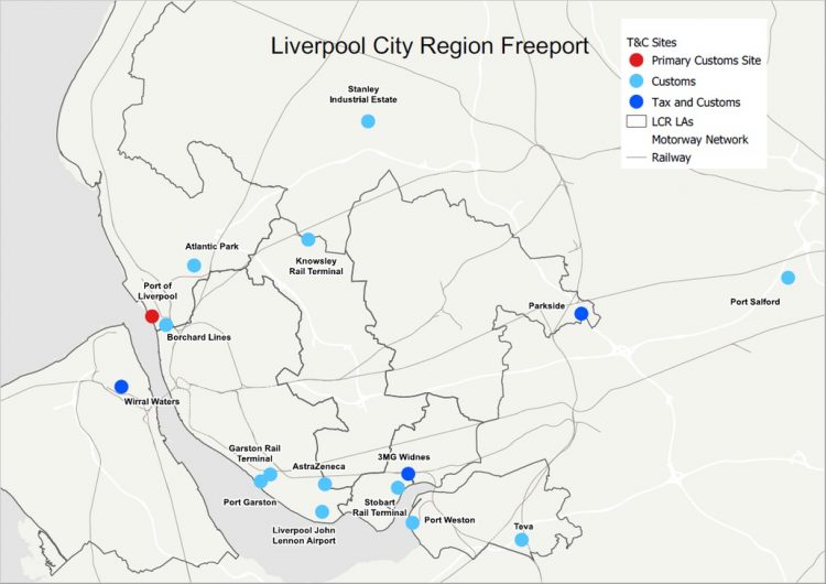 Map of the likely LCR Freeport locations