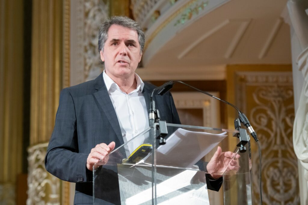 Metro Mayor Steve Rotheram speaking at the Together for Our Planet event